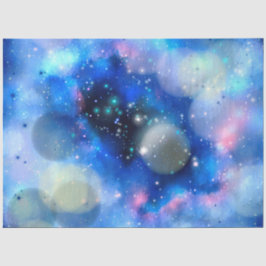 Papel De Seda Série Blue Galaxy Design 1