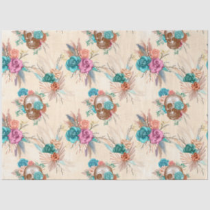 Papel De Seda Série Boho Caveira Design 3