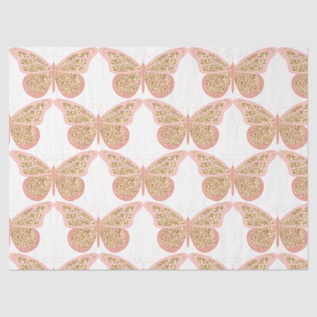 Papel De Seda Série Borboletas Brilhantes Design 1 (Frente )