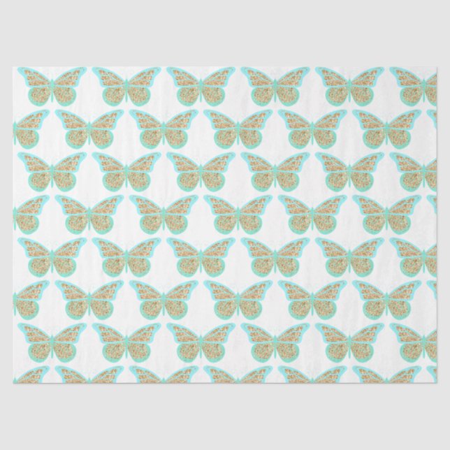 Papel De Seda Série Borboletas Brilhantes Design 11 (Frente )