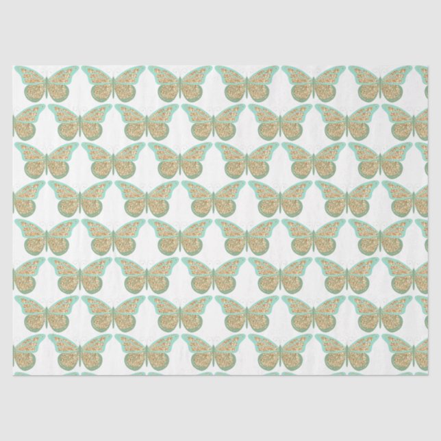 Papel De Seda Série Borboletas Brilhantes Design 12 (Frente )