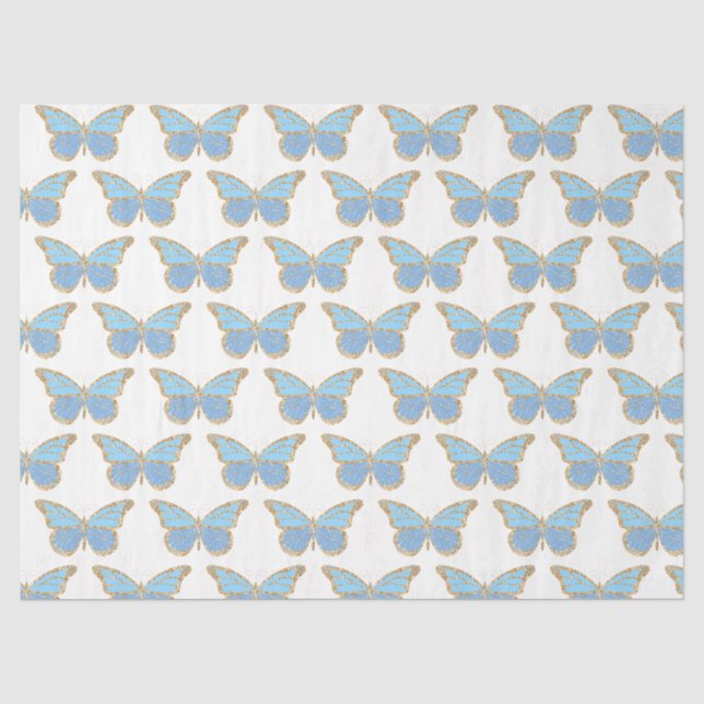 Papel De Seda Série Borboletas Brilhantes Design 4 (Frente )