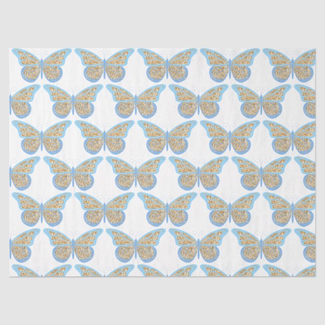 Papel De Seda Série Borboletas Brilhantes Design 8 (Frente )