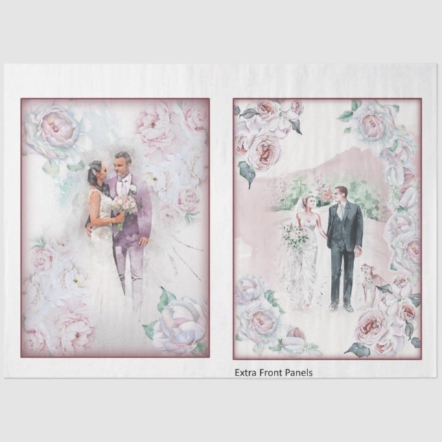 Papel De Seda Série Casamento Design 1 (Frente )