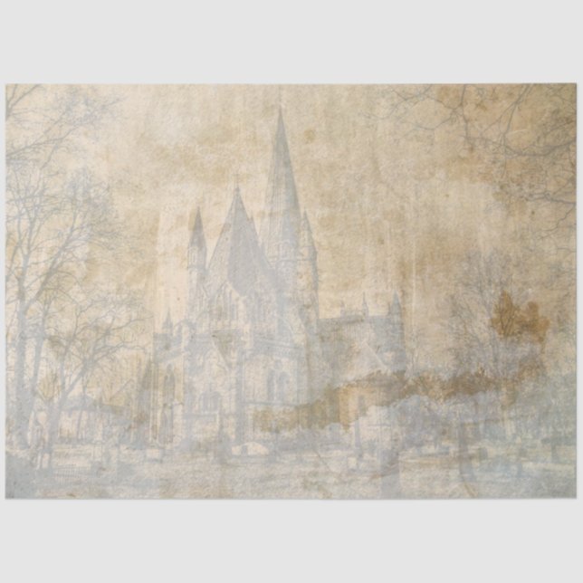 Papel De Seda Série Castelo Gótico Design 5 (Frente )