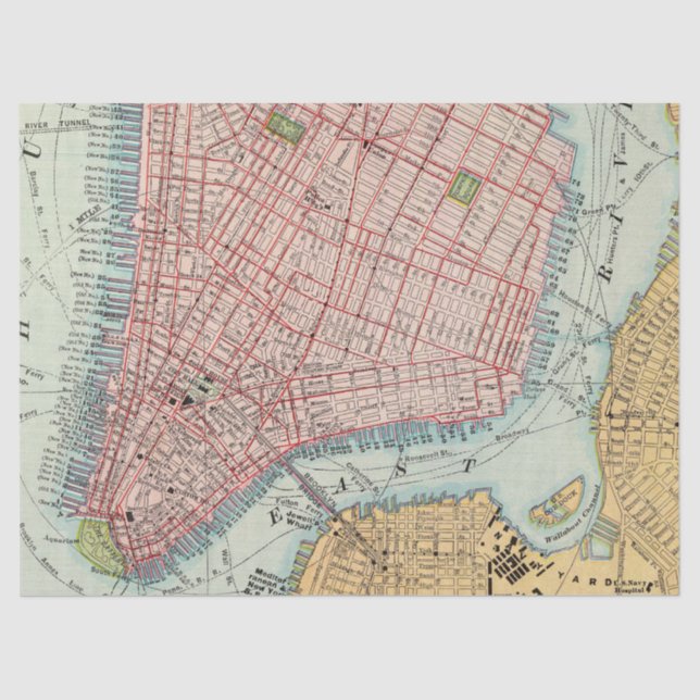 Papel De Seda Série City Map Design 4 (Frente )