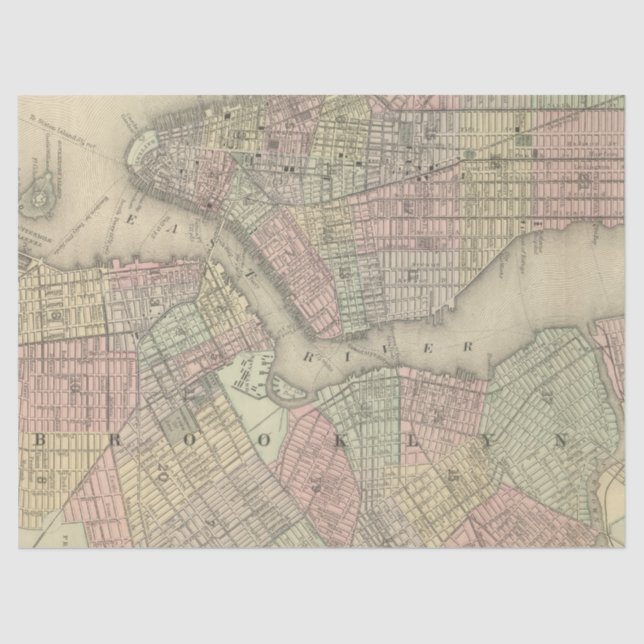 Papel De Seda Série City Map Design 6 (Frente )