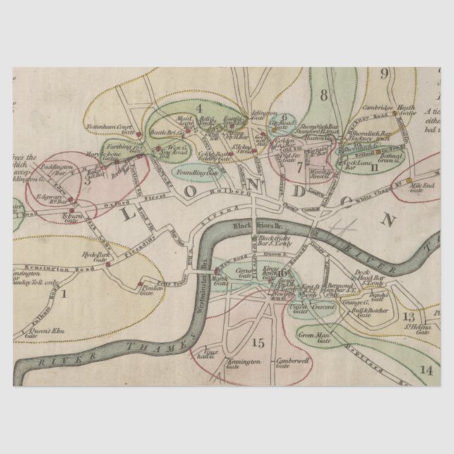 Papel De Seda Série City Map Design 8 (Frente )