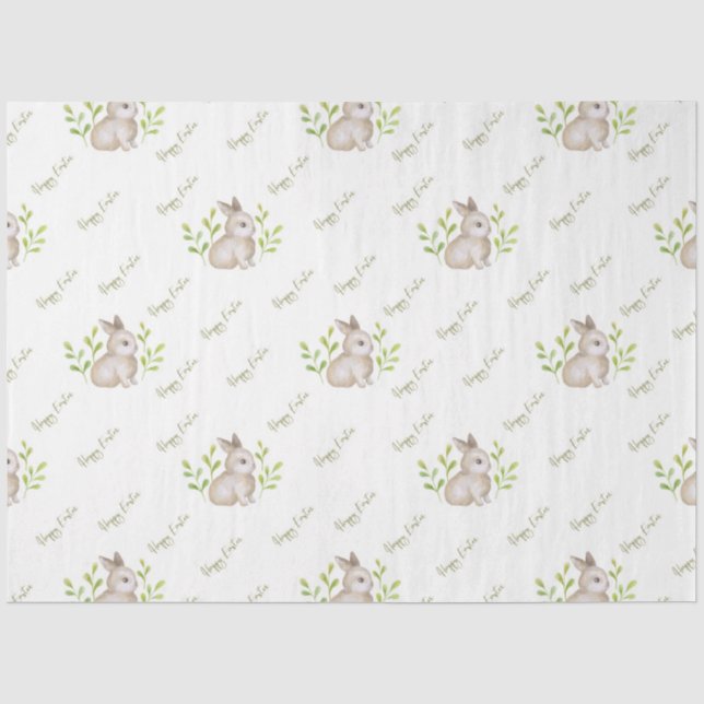 Papel De Seda Série Coelhinho de Páscoa Fofo Design 7 (Frente )
