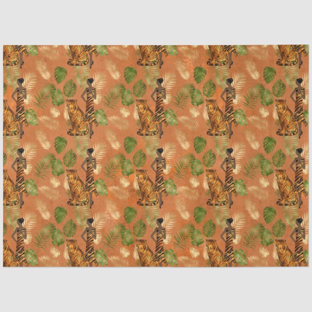 Papel De Seda Série Copper Tiger Design 2 (Frente )