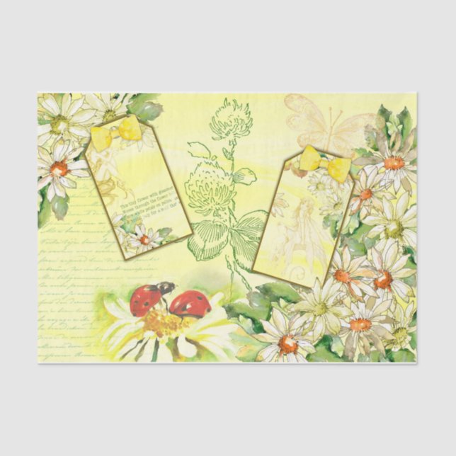 Papel De Seda Série Daisy Design 7 (Frente )
