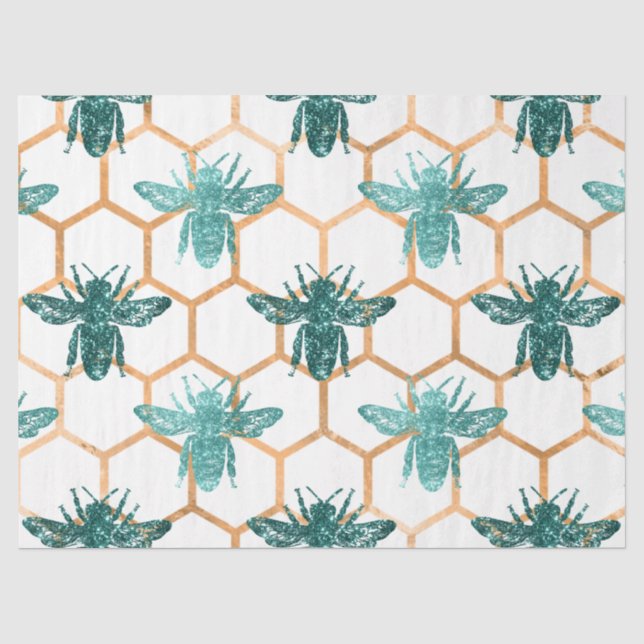 Papel De Seda Série de Abelhas da Floresta Design 50 (Frente )