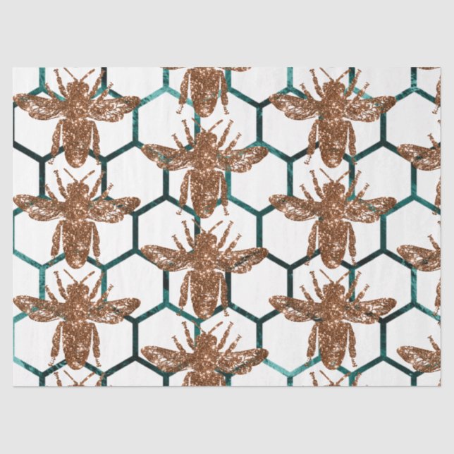 Papel De Seda Série de Abelhas da Floresta Design 53 (Frente )