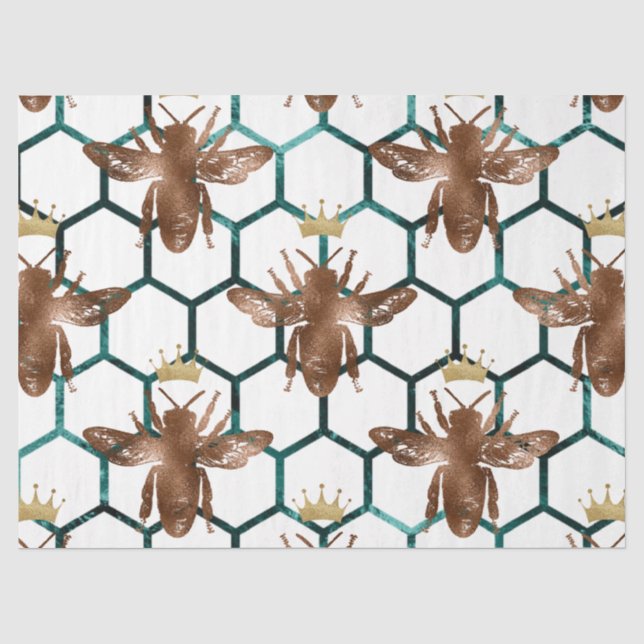 Papel De Seda Série de Abelhas da Floresta Design 56 (Frente )