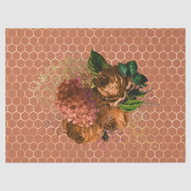 Papel De Seda Série de Abelhas da Floresta Design 69 (Frente )