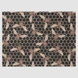 Papel De Seda Série de Abelhas Rosa Vermelha Design 53