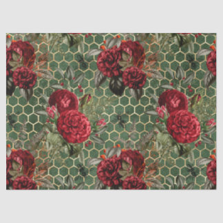 Papel De Seda Série de Abelhas Rosa Vermelha Design 58