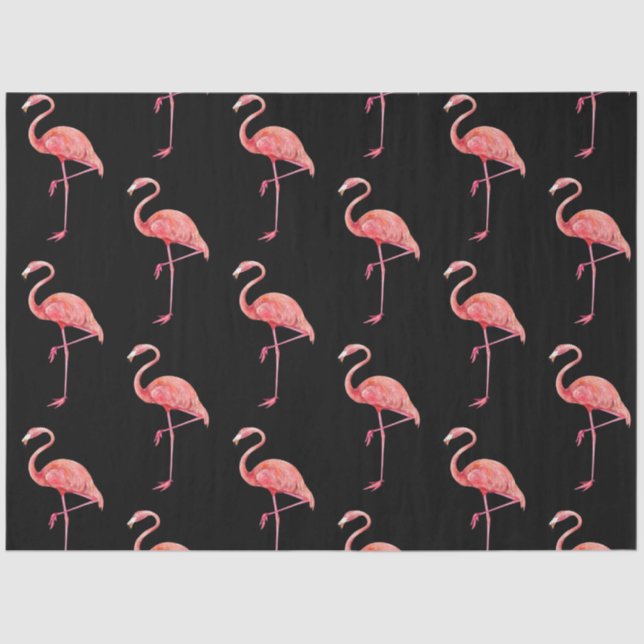 Papel De Seda Série de aves tropicais: Flamingo Design 3 (Frente )