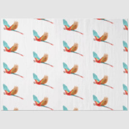 Papel De Seda Série de aves tropicais: Scarlet Macaw Design 2