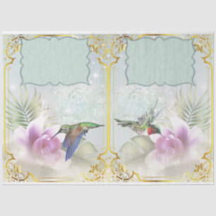 Papel De Seda Série de Beija-flores Projeto 6