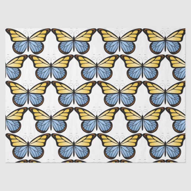 Papel De Seda Série de Borboletas Desenho 5 (Frente )