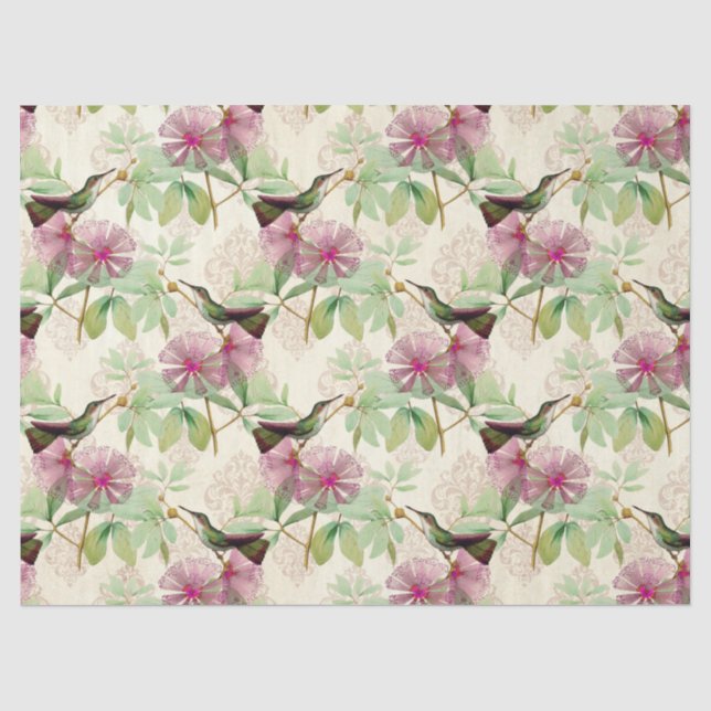 Papel De Seda Série de Design Beija-flores Dezenove (Frente )