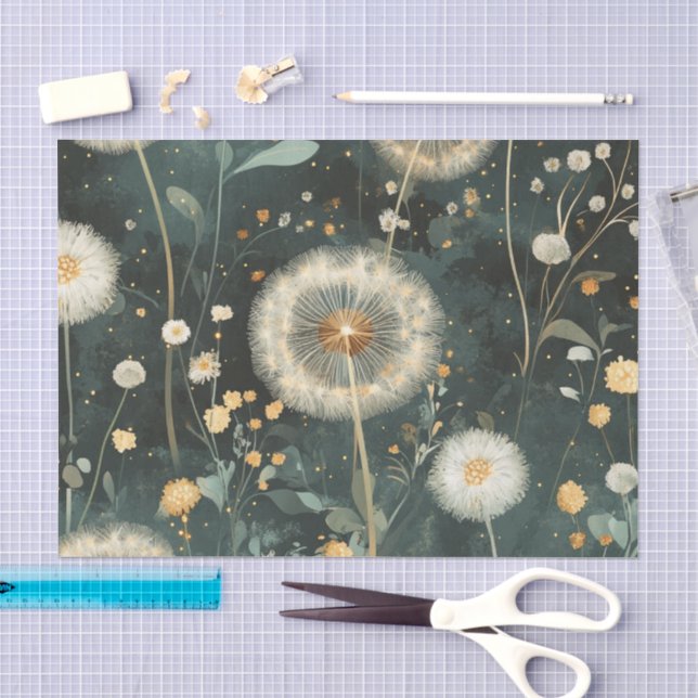 Papel De Seda Série de Design Dandelion #10 (Arte )