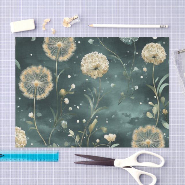 Papel De Seda Série de Design Dandelion #15 (Arte )