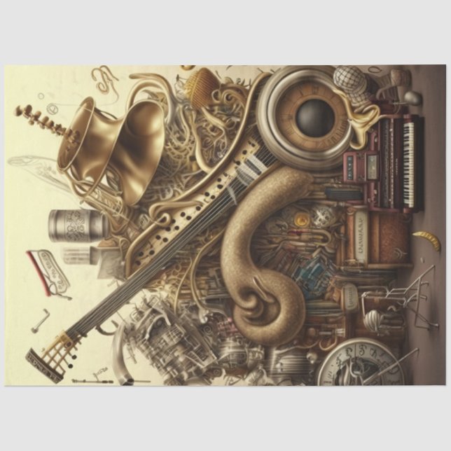 Papel De Seda Série de Design de Anatomia da Música 3 (Frente )