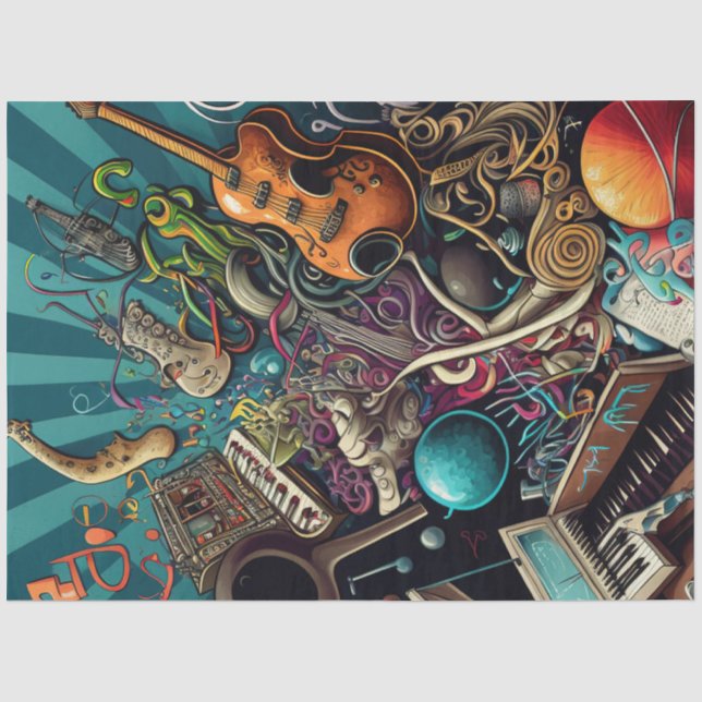 Papel De Seda Série de Design de Anatomia da Música 8 (Frente )