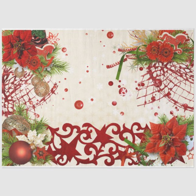 Papel De Seda Série de Design de Bagas de Natal 8 (Frente )
