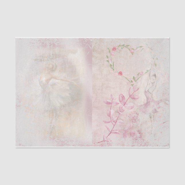 Papel De Seda Série de Design de Bailarina Romântica 4 (Frente )