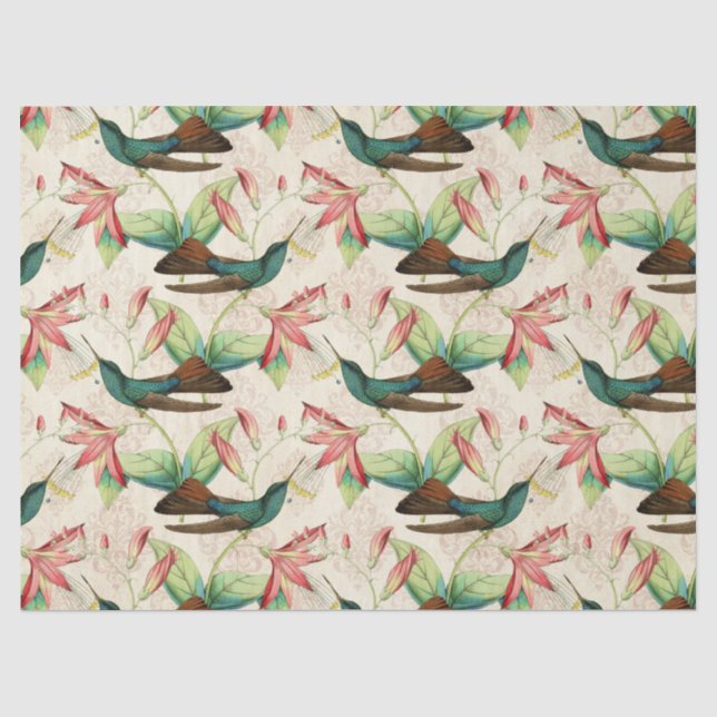 Papel De Seda Série de Design de Beija-flores Seis (Frente )