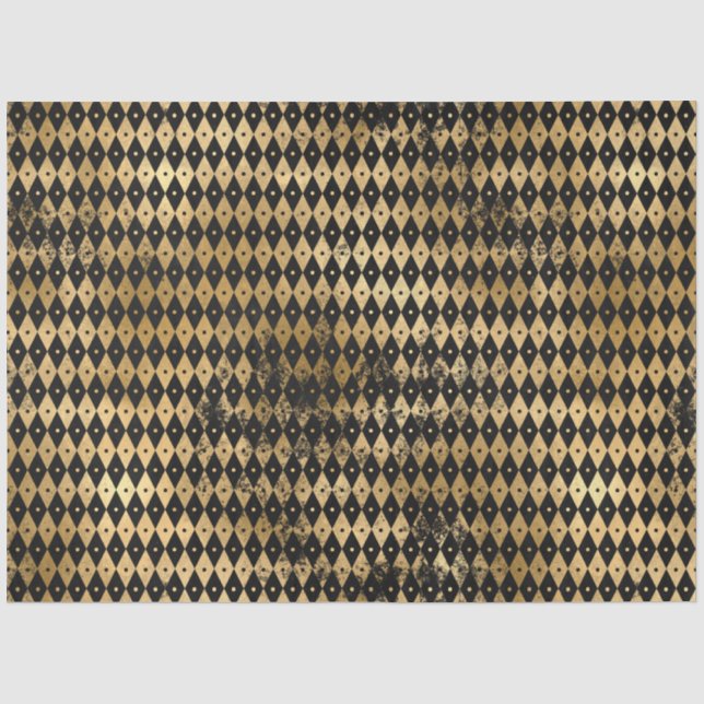 Papel De Seda Série de Design de Circo Preto e Dourado 10 (Frente )