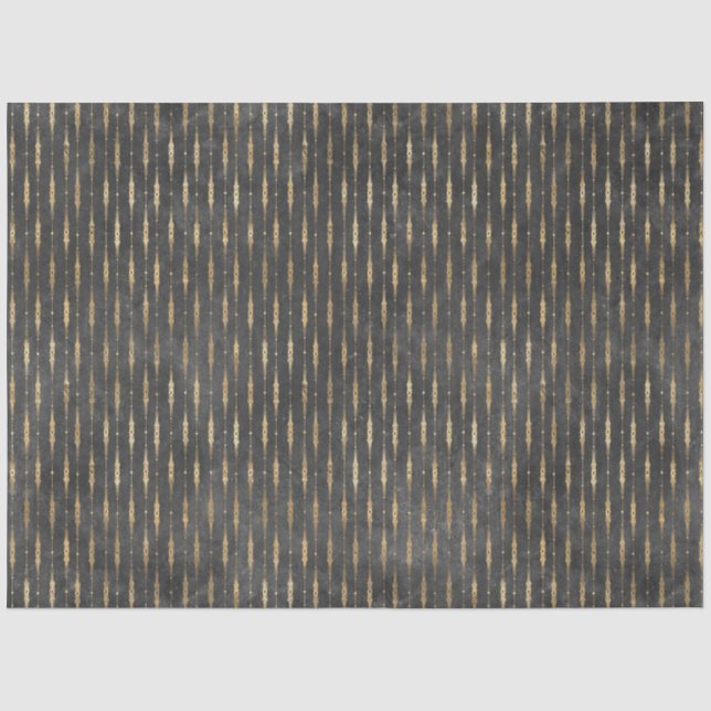 Papel De Seda Série de Design de Circo Preto e Dourado 13 (Frente )