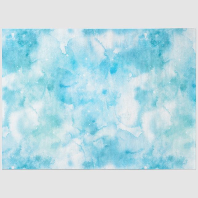 Papel De Seda Série de Design de Galáxia Azul Claro 4 (Frente )