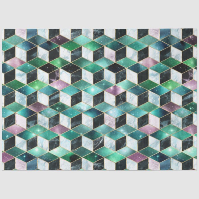 Papel De Seda Série de Design de Galáxia Isométrica 3 (Frente )