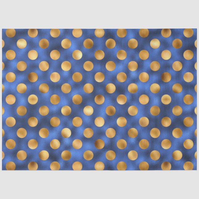 Papel De Seda Série de Design de Luxo Azul e Dourado 11 (Frente )