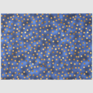 Papel De Seda Série de Design de Luxo Azul e Dourado 20