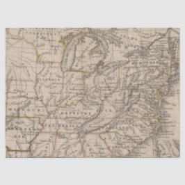 Papel De Seda Série de Design de Mapa Antigo 9