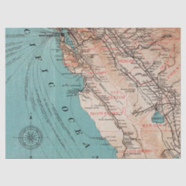 Papel De Seda Série de Design de Mapas Antigos 6