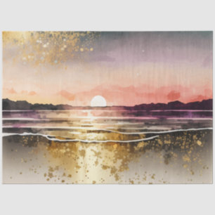Papel De Seda Série de Design de Pôr do Sol em Aquarela 14