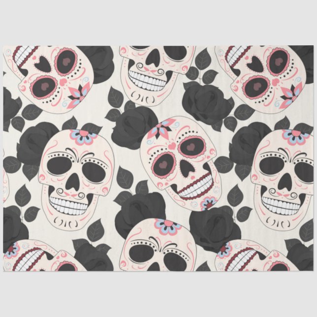 Papel De Seda Série de Design do Dia dos Mortos 7 (Frente )