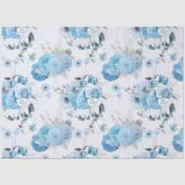 Papel De Seda Série de Design Floral Azul 2