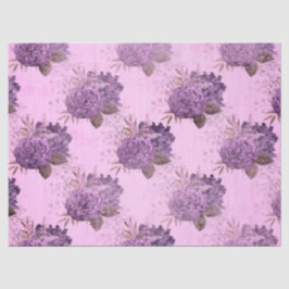 Papel De Seda Série de Design Floral Desbotado Roxo 10