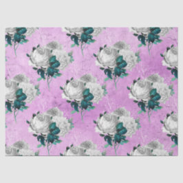 Papel De Seda Série de Design Floral Desbotado Roxo 8