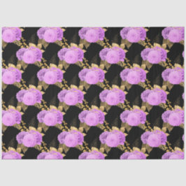 Papel De Seda Série de design floral dourado e roxo 12