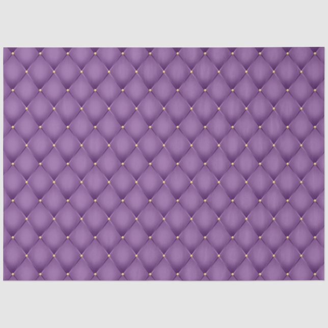 Papel De Seda Série de design floral dourado e roxo 13 (Frente )