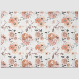 Papel De Seda Série de Design Floral Pêssego 10
