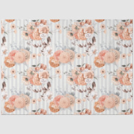 Papel De Seda Série de Design Floral Pêssego 4